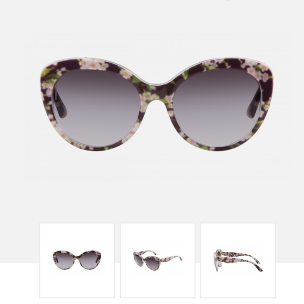 Dolce & Gabbana Floral Plastic Sunglasses