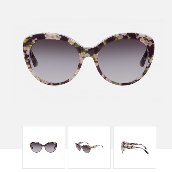 Dolce & Gabbana Floral Plastic Sunglasses - Picture 1 of 4