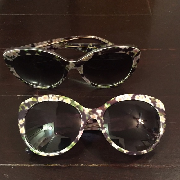 Dolce & Gabbana Floral Plastic Sunglasses - Picture 2 of 4