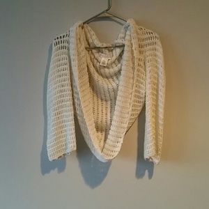 WHBM White Knit Bolero