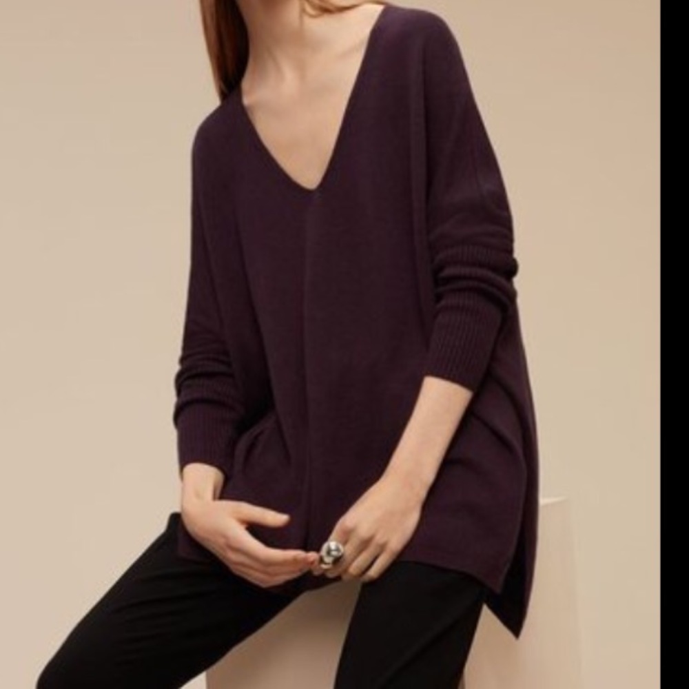 Plum Hued Aritzia Babaton Baylor Sweater XS