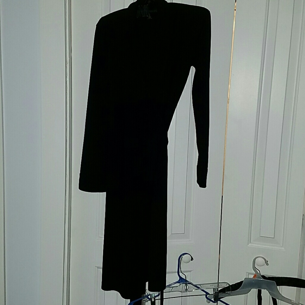 Black wrap dress