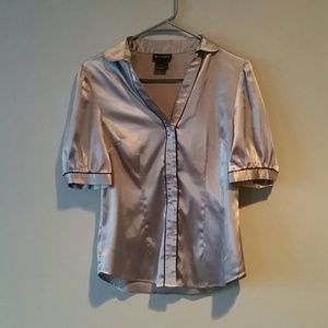 Metallic Silver Blouse