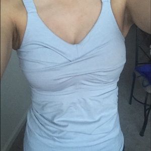 Grey Athleta Tank criss cross