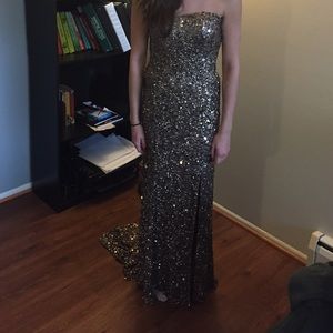 BG Haute bronze sequin formal dress