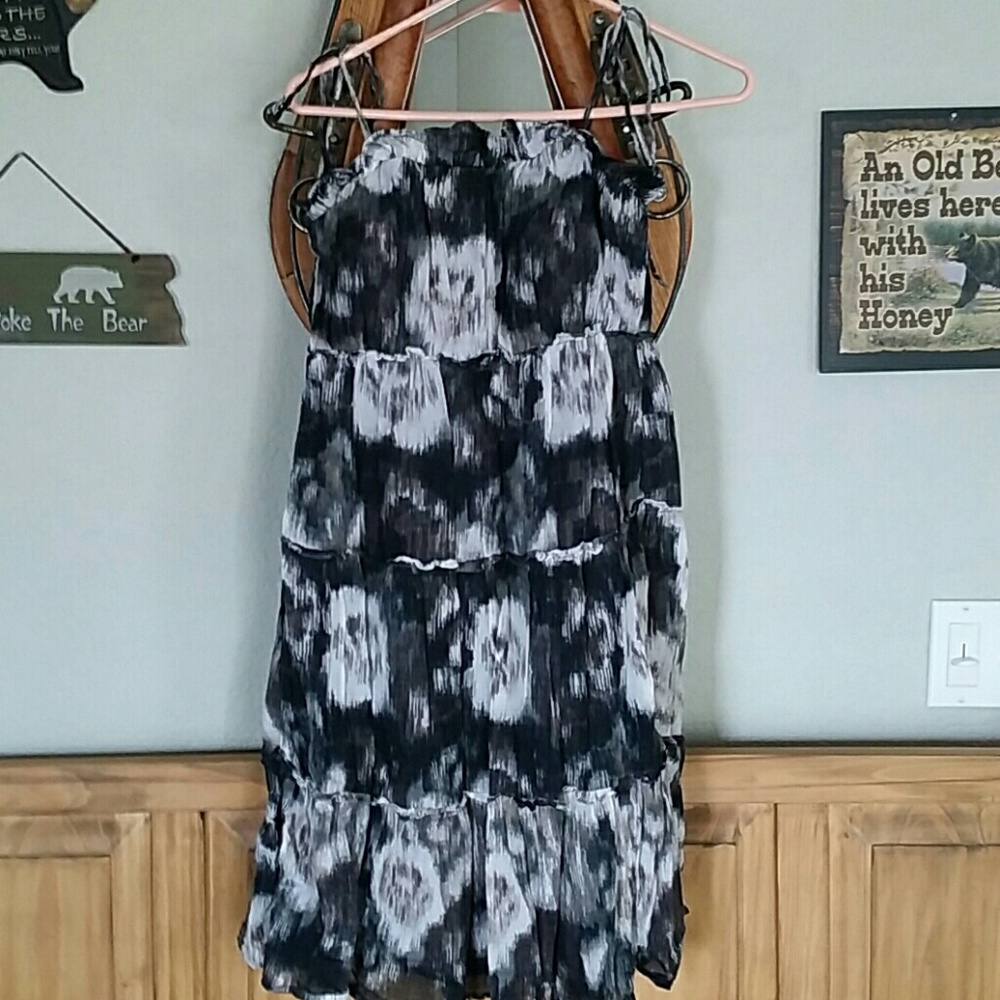 Black and gray summer dress
