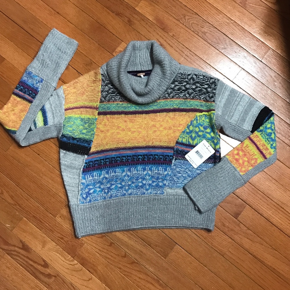 NWT Free People This and That Stripe Sweater XS - Picture 3 of 4