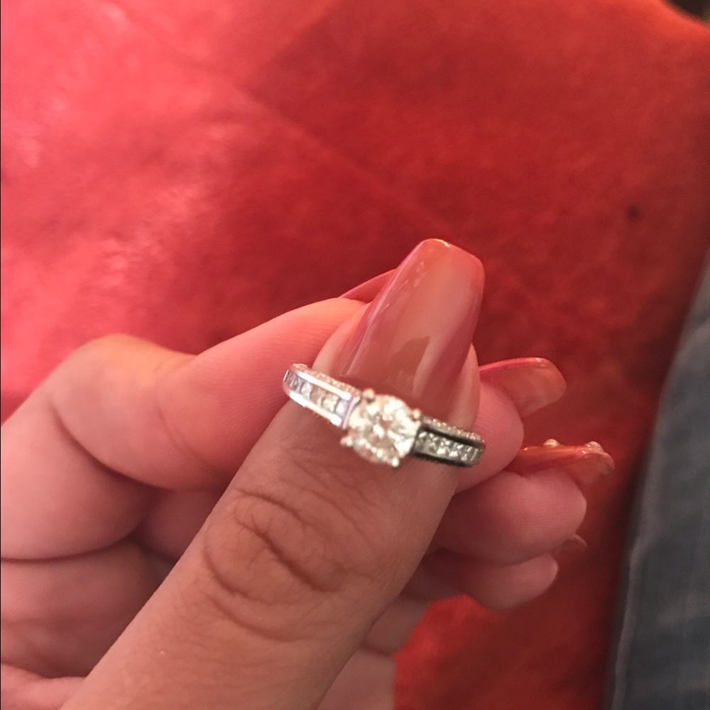 Engagement/wedding ring/band set