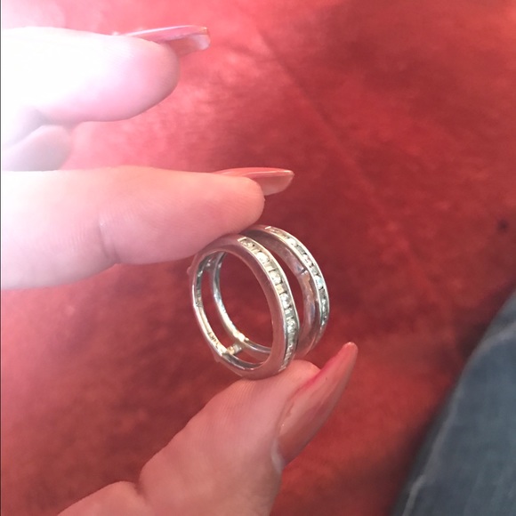 Engagement/wedding ring/band set - Picture 3 of 7