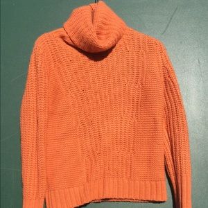 Banana Republic tangerine turtleneck sweater