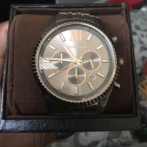 Michael Kors oversized Bradshaw Sable toned watch