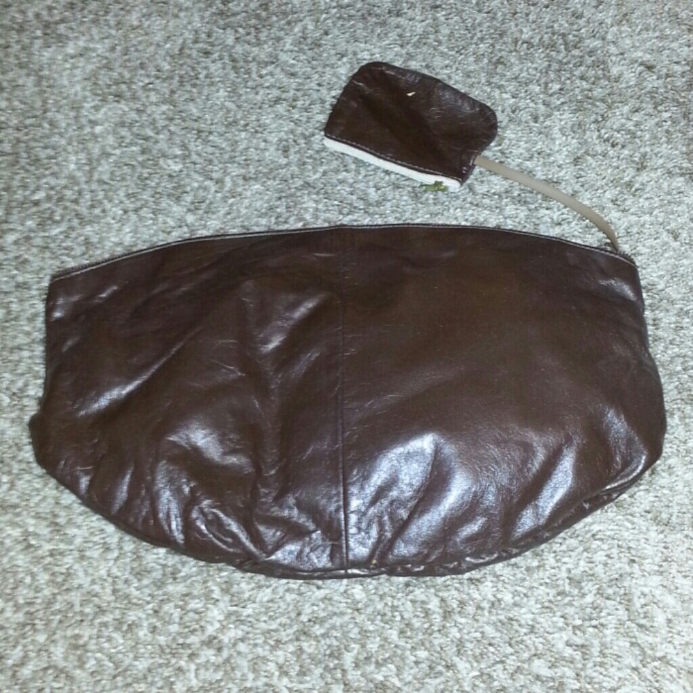 VINTAGE BROWN CLUTCH MINI WALLET LEATHER HANDBAG
