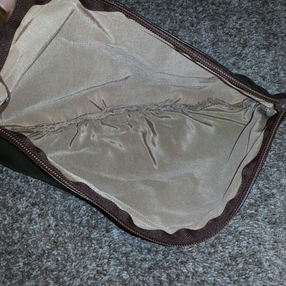 VINTAGE BROWN CLUTCH MINI WALLET LEATHER HANDBAG - Picture 3 of 3