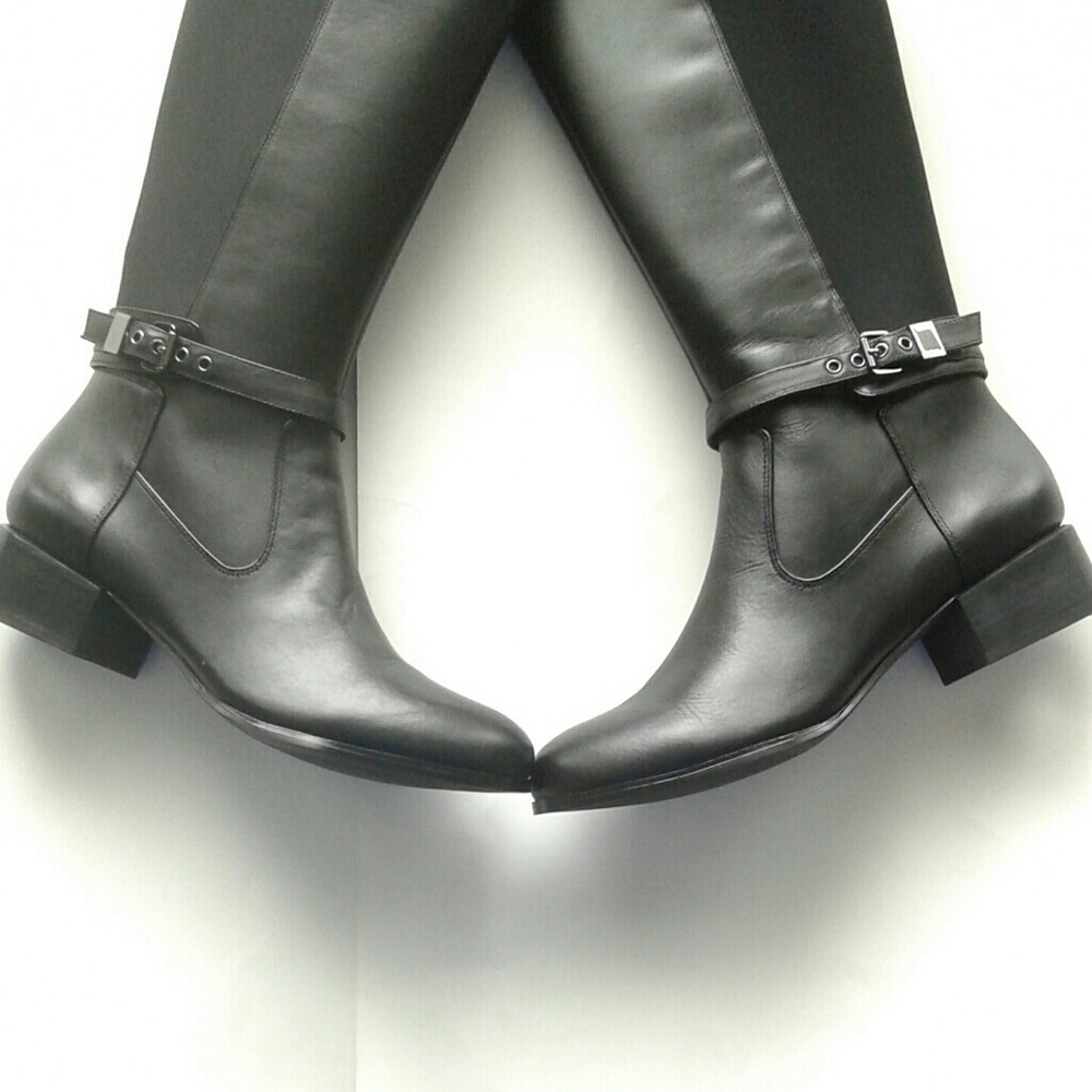 Leather buckle  black flat boots SOLD!!!!!! - Picture 3 of 8