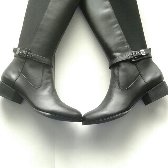 Leather buckle  black flat boots SOLD!!!!!! - Picture 3 of 8