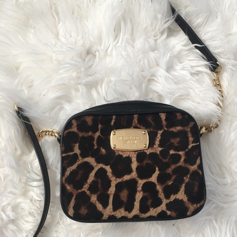 Michael Kors Hamilton cheetah calfhair crossbody