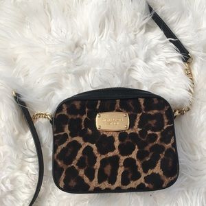Michael Kors Hamilton cheetah calfhair crossbody