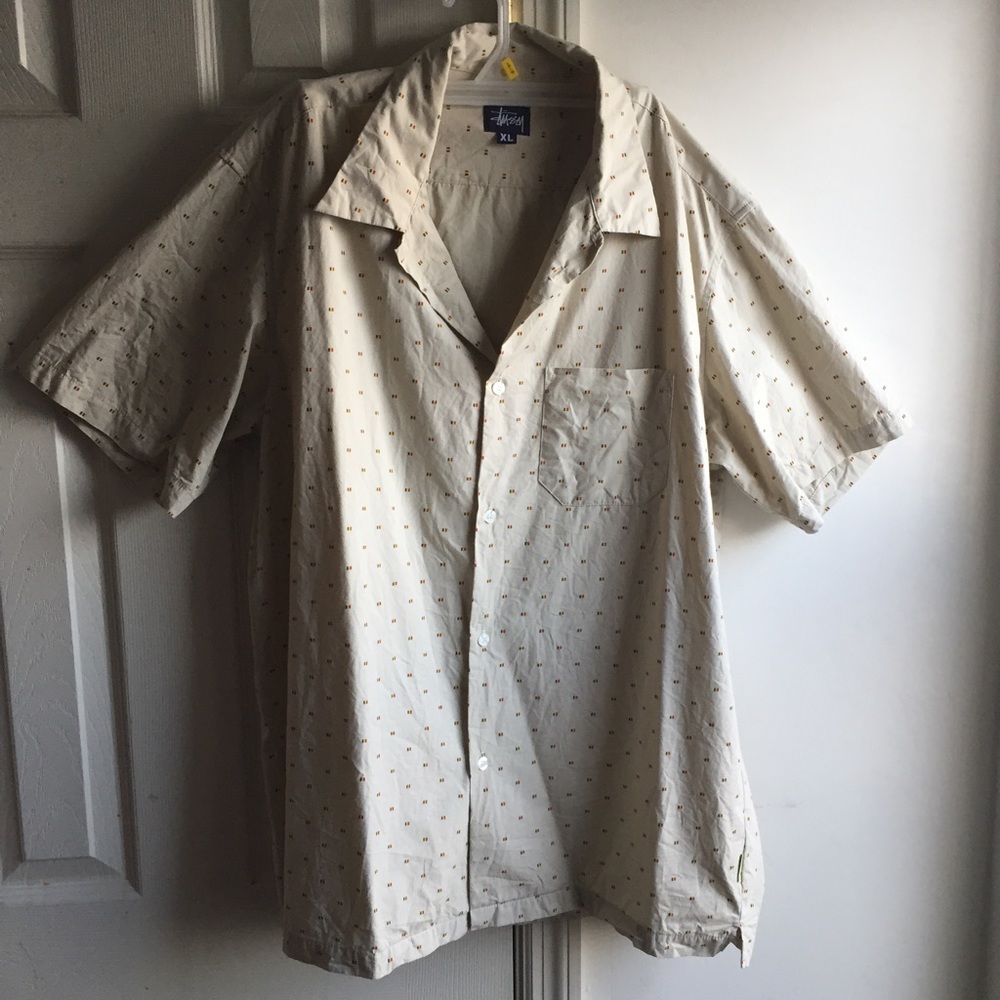 Stussy button up pocket tee