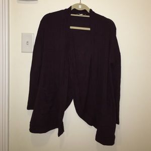Plum American Eagle Cardigan with Split Back