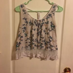 Butterfly crop top