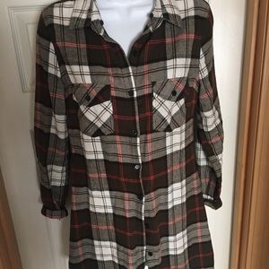 Long flannel shirt/jacket