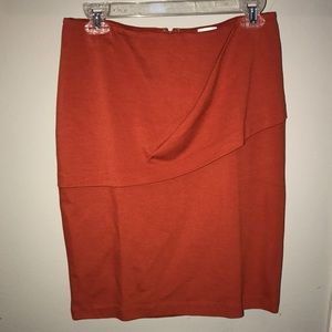 Orange pencil skirt