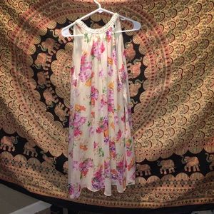 Choker formal flowy floral dress