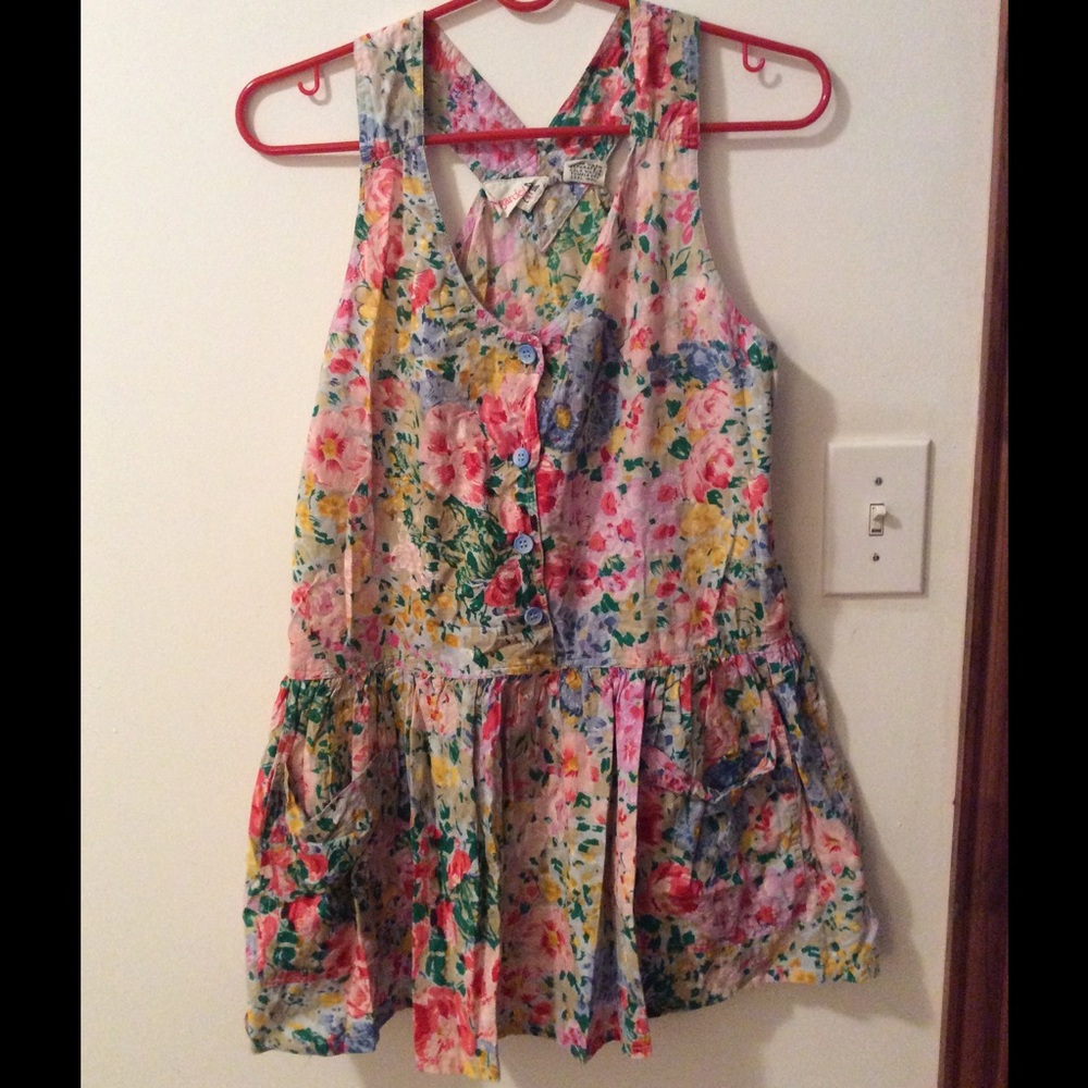 Vintage floral smock dress