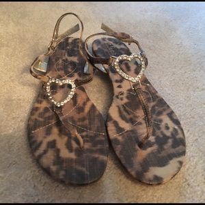 GUESS Women's Risky Embellished Flat Sandals