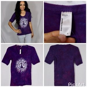American apparel hippie tie dye shirt size L
