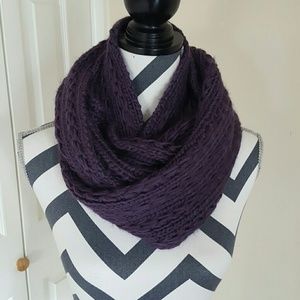 PRICE DROP  Purple Knit Infinity Scarf NWT