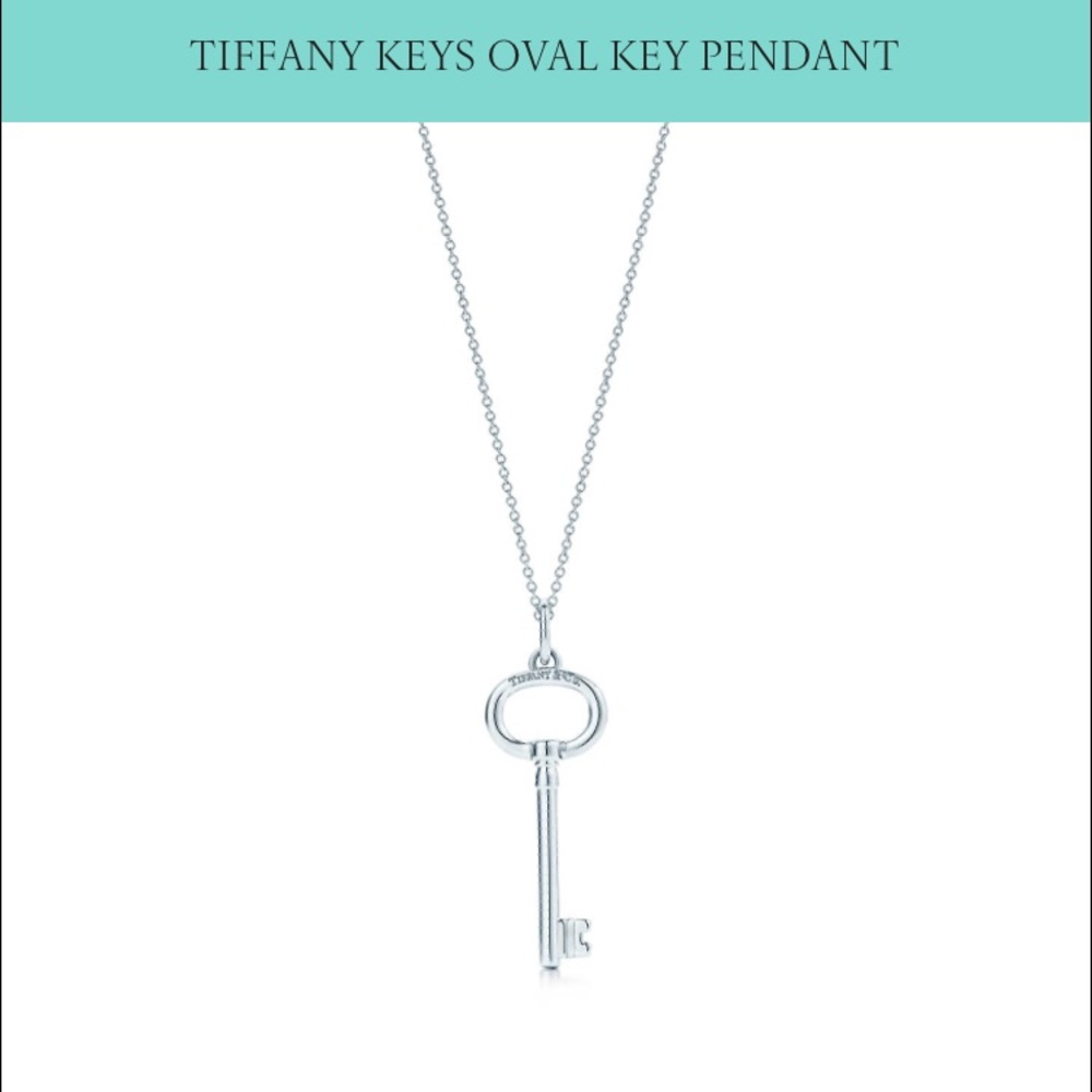 Tiffany's oval key pendant charm