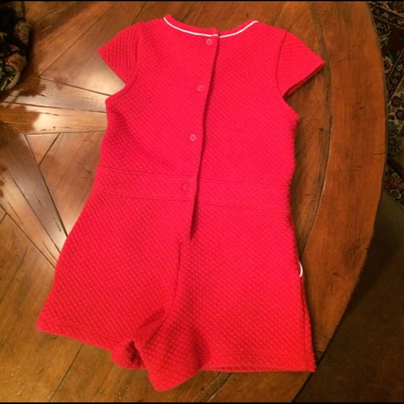 EUC Janie & Jack red romper size 3 - Picture 2 of 3