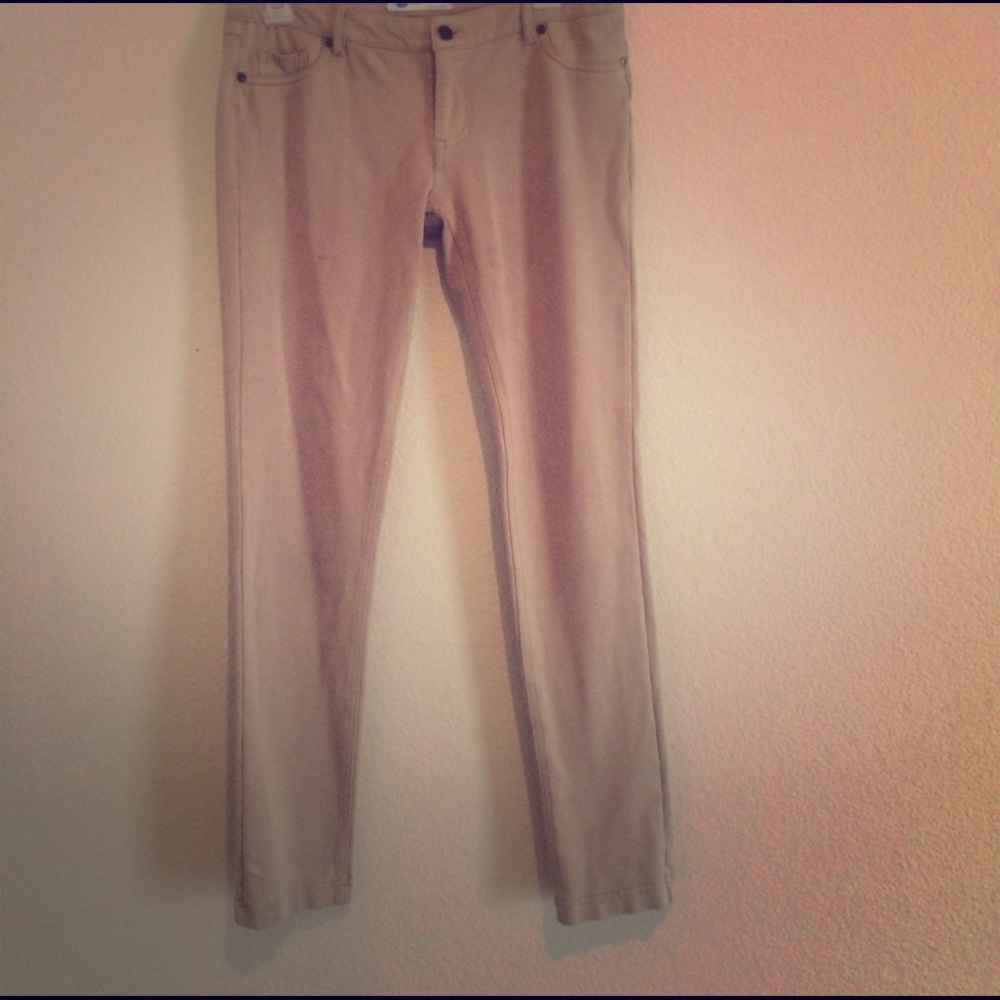 Tan Low-Rise Jeggings