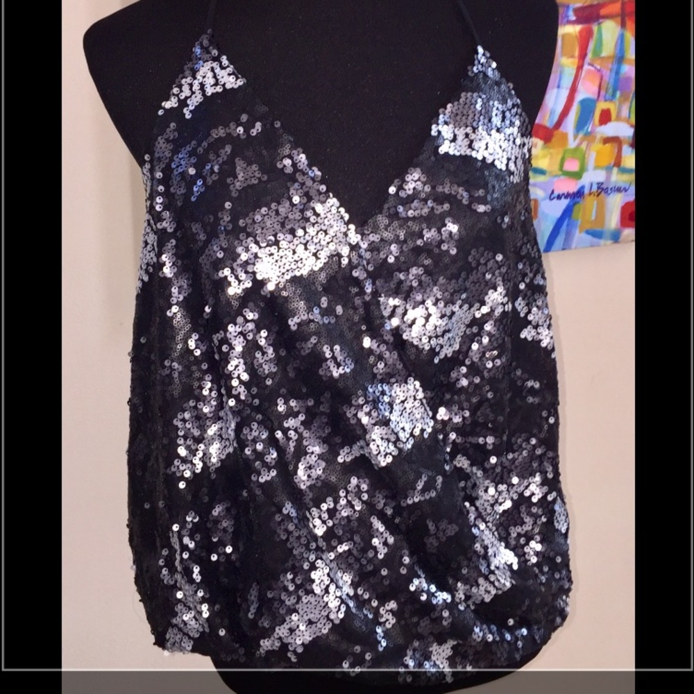 Sequin halter top