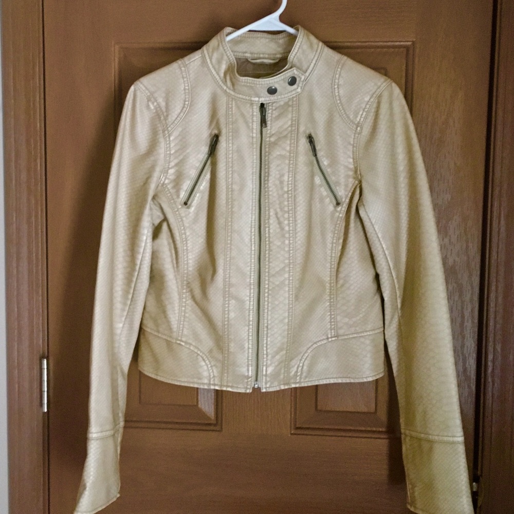 The Limited: Faux Snakeskin Moto Jacket