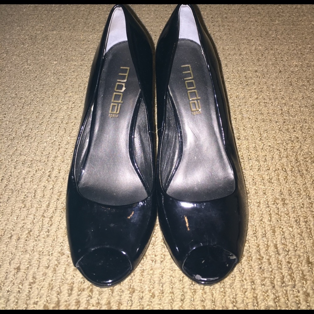 Moda Black Patent Heel