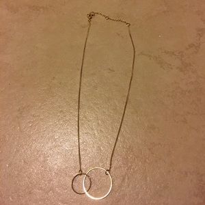 Gold circle necklace