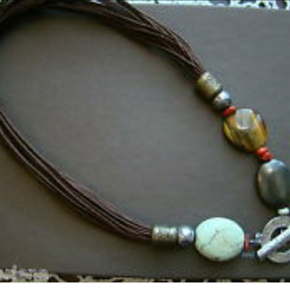 Silpada 18" Multi-Stone Sterling Silver Necklace