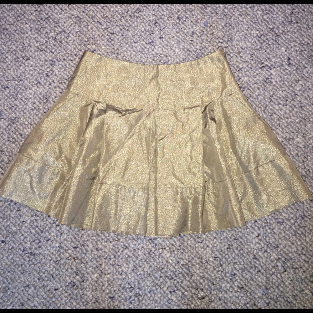 Conspicuous pleated party skirt