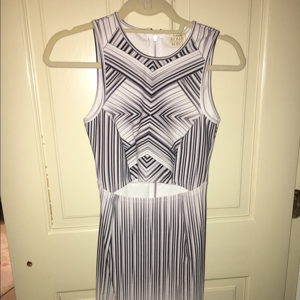Torn By Ronny Kobo Cutout Dress NWT XS