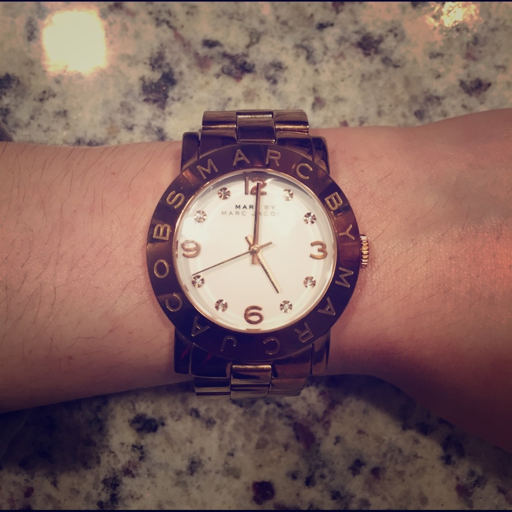Marc by Marc Jacobs Rose Gold Watch with Swarovski