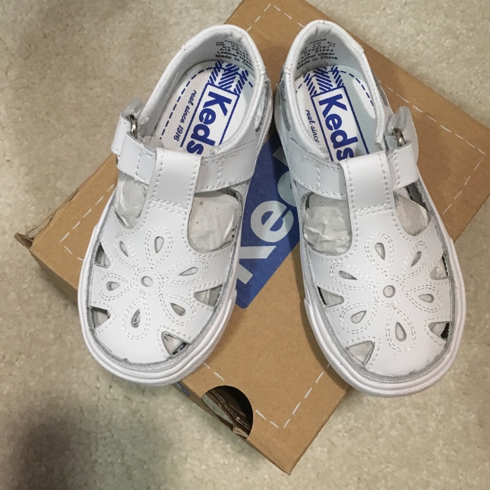 White leather sandals