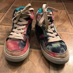 girls youth Osiris high-top sneakers tie-dye girls youth Osiris high-top sneakers tie-dye