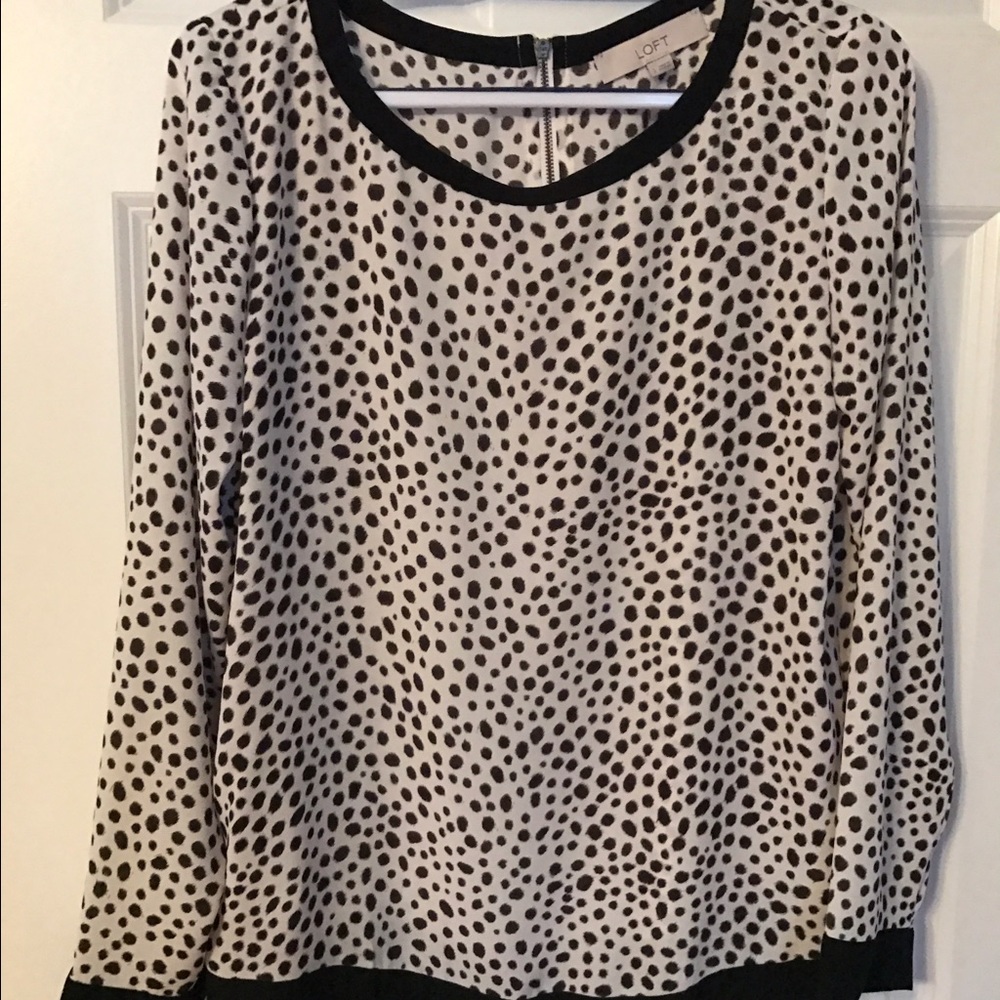 Black and white blouse