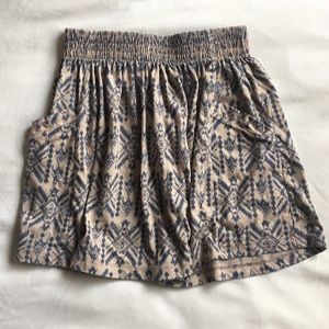 Printed Knit Skirt With Pockets