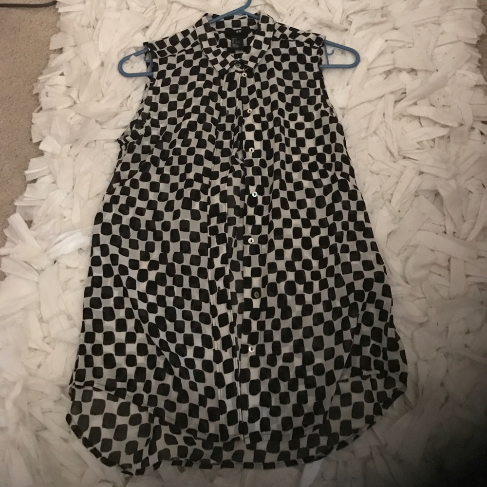 Polka for button down blouse