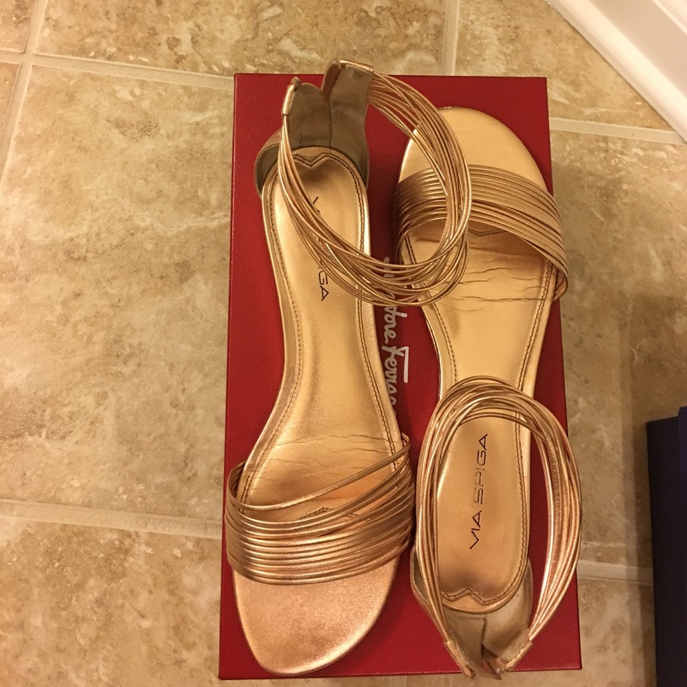 Via Spiga metallic sandals
