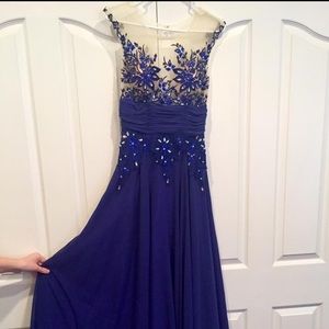 Royal blue prom dress