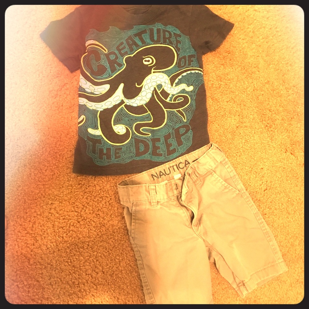 Boys 3T Náutica Shorts & Graphic Tee Set